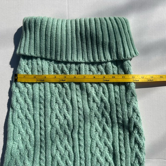 Mint Green Cable Knit Sweater - Picture 3 of 4